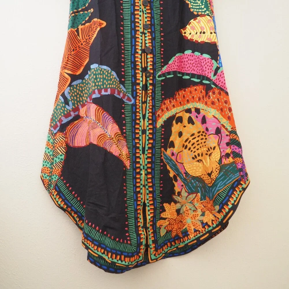 Anthropologie Farm Rio Cool Leopards Dress sz xs - Picture 7 of 12